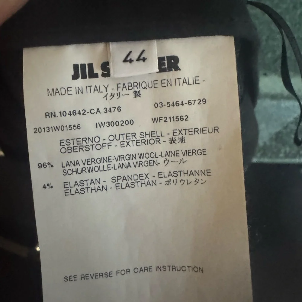 Jil Sander Black Dress Pants‎ Classic Straight-Leg 44